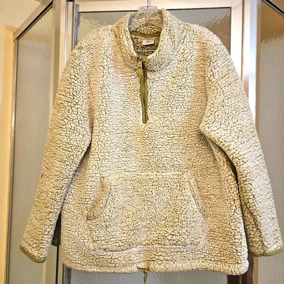 Serra 1/4 Zip Pullover Sherpa Green size XL 16W 18W - Picture 1 of 9
